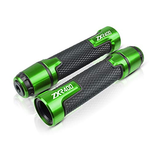 Puños de Manillar Motocicleta Empuñadura para Kawa-Saki ZXR 400 ZXR400 ZX-R 400 ZZR, manija de Aluminio para Motocicleta, Extremos, Barra de Agarre Agarraderas para Moto (Color : Verde)