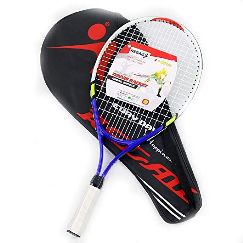 Raqueta de tenis de 23 pulgadas para niños, juego de raqueta de tenis de aleación de aluminio, raqueta de equilibrio para principiantes, con estuche de transporte premium, que incluye 1 raqueta