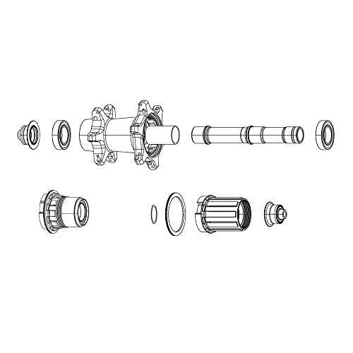 Sram Campagnolo - Juego de tapas para eje trasero de rueda 12 x 142, ZR1 Hubs, Campagnolo