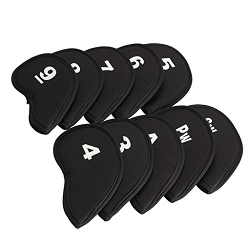 Vaycally Sport Golf Club Covers Iron Headcovers Cuero sintético Deluxe, Golf Iron Head Covers Valor Juego de 12 Fit Titleist Callaway Ping Taylor Hecho Nike Yamaha Cleveland Wilson