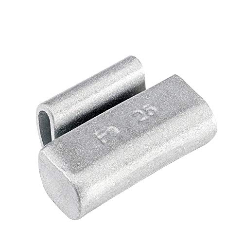 100x Pesos de Clip Llantas de Acero 25 g Hofmann Power Weight, Contrapesos de equilibrado de neumáticos de Verano/Invierno