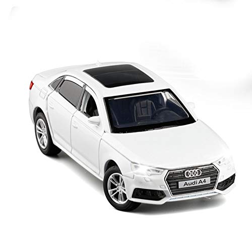 1:32 para Audi A4 Simulación Modelo De Automóviles Diecast Toy Car 6Doors-Sounds Y LightsHobbies para La Colección Regalos De Cumpleaños para Niños Modelo De Auto (Color : White)