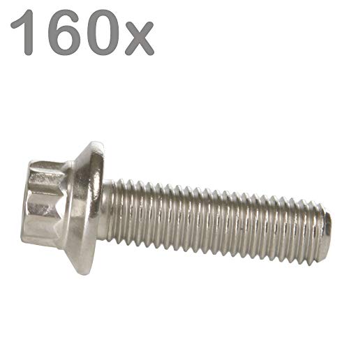 160 tornillos de llanta M7 x 24 de acero inoxidable para llantas BBS Rial Schmidt O.Z. Dynatech Carline