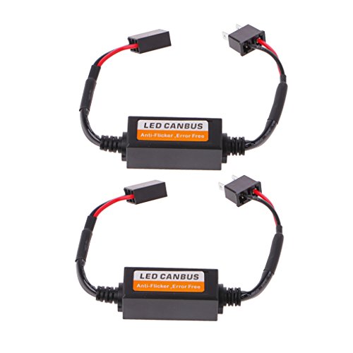 2 luces LED H7 para coche, Canbus, sin errores, resistencia para faros delanteros de advertencia antiparpadeo