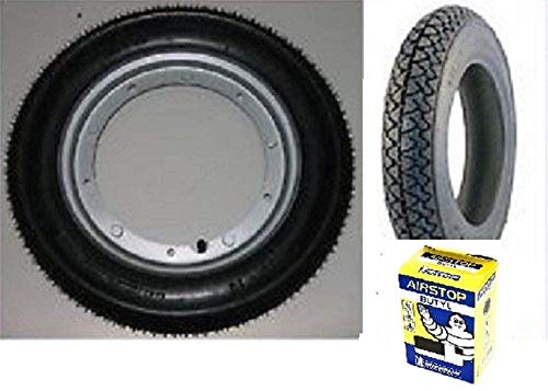 2 neumáticos Michelin S83 + cámara de aire 3.50 10 59J + llanta LML Star 150