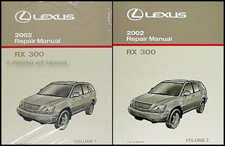 2002 Lexus RX 300 Repair Shop Manual 2 Volume Set Original RX300