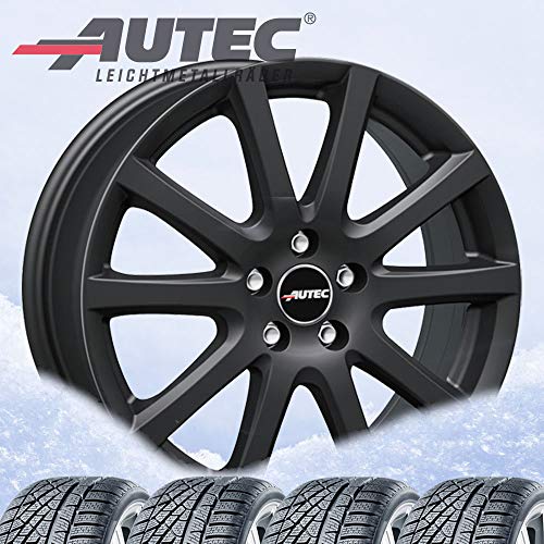 4 Invierno ruedas autec skandic 6,5 x 16, ET38 5 X 114,3 Negro Mate con 215/70 R16 100T hankook Invierno I * CEPT evo2 W320 a SUV para Mitsubishi Eclipse Outlander