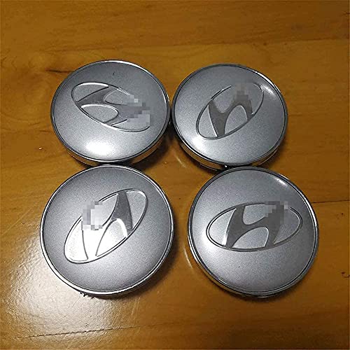 4 Piezas 60mm Coche Tapacubos para Hyundai Sonata New Tucson Accent, con Emblema De Insignia Embellecedor Central De Llanta De Rueda Cubre ​Car-Styling Accesorios