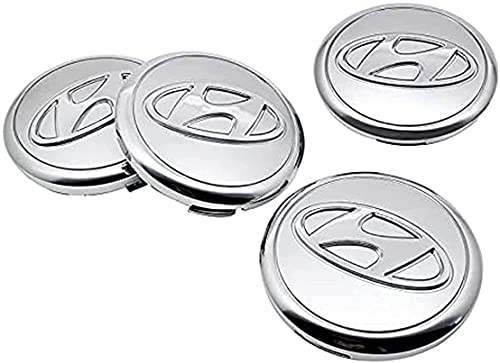 4 Piezas 65mm Coche Tapacubos para Hyundai Elantra Sonata Fe Tucson I30 Accent Genesis Tiburon, con Emblema De Insignia Embellecedor Central De Llanta De Rueda Cubre ​Car-Styling Accesorios