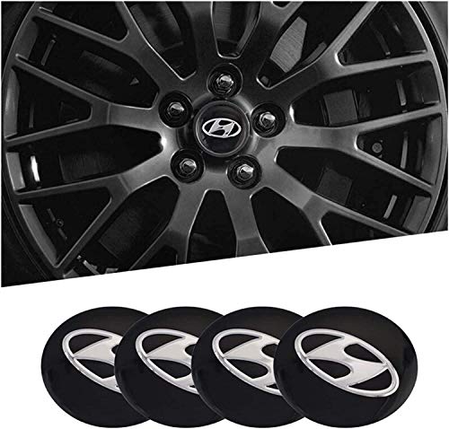 4 Piezas Car Centro Tapacubos Para Hyundai I10 I20 I30 I40 IX20 IX35 56mm,Tapas Prueba Polvo Impermeable Tapas ​Llantas ​Pegatinas Accesoriosetiqueta Engomada