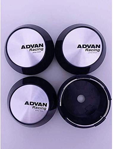 4 Piezas Tapas centrales, para ADVAN Racing Advanti RACING 65mm Coche Central Llanta Rueda Cubre Embellecedor Insignia