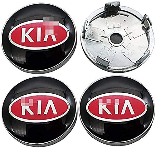 4 Piezas Tapas centrales, para KIA K2 K3 K5 Sorento Sportage R Rio Soul Coche Central Llanta Rueda Cubre Embellecedor Insignia