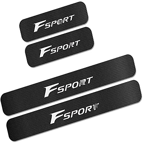 4Pcs Impermeable De Fibra De Carbono De ProteccióN Para Lexus Fsport,Placa De Desgaste Del Umbral De La Puerta Del Coche Pegatina Anti ArañAzos Accesorios AutomáTica