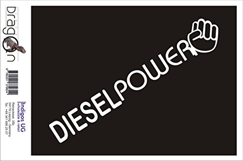 Adhesivos / Pegatinas para el parachoques - JDM / Die cut - - Diesel Power - 210x40 mm negro