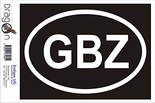 Adhesivos / Pegatinas para el parachoques - JDM / Die cut - - Gibraltar GBZ - 160x110mm blanco