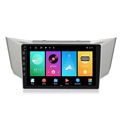 ADMLZQQ Android 10 GPS Navigation Car Stereo Radio,para Lexus RX-300 2003-2009 HD Pantalla Táctil FM Enlace Espejo Controles del Volante Carplay Integrado+DSP(M300/M500/M600),M100 1+16g