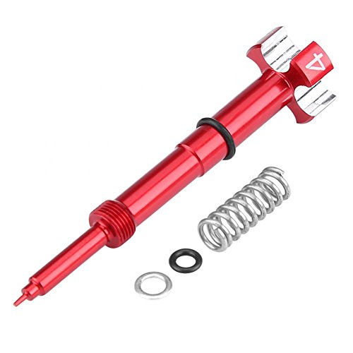 Air Fuel Mixture Screw, Tornillo Aire Carburador, Juego de Tornillos de Mezcla de Combustible de Aire, Se Adapta a Los Modelos Más Comunes de 4 Tiempos, para Carburador Keihin FCR FCR-MX KTM (Rojo)