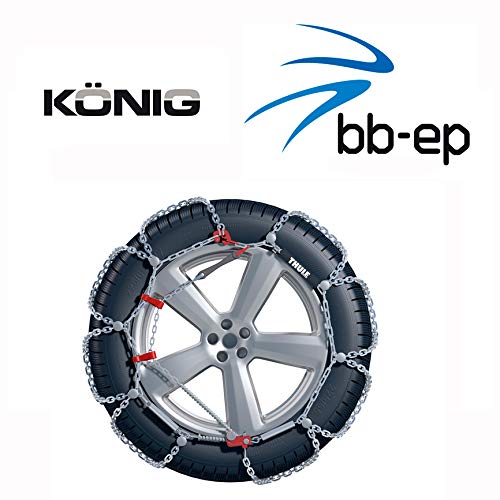 Alto Rendimiento Cadena Thule Nieve XD de 16 (90104146) para Suzuki Vitara (ft) con el neumático tamaño 215/70 R16 – Micro sistema de regulación ajustable con y protección Llanta para aluminio Llantas – Cadena de nieve con TÜV ö de Norma 5117 y Q de Norma