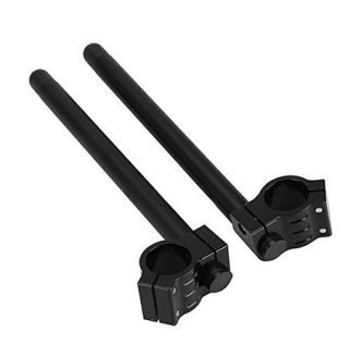 Anzene Manillar Clip-ons para horquillas Manillar regular Riser CNC 31/33/35/37/39/41mm (Negro, 33mm)