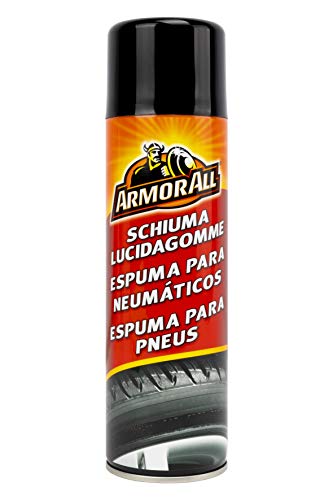 Armor All AA47500SPI Espuma Neumáticos, 500 ml Limpia, da Brillo y Protege. No daña la llanta ni el tapacubos