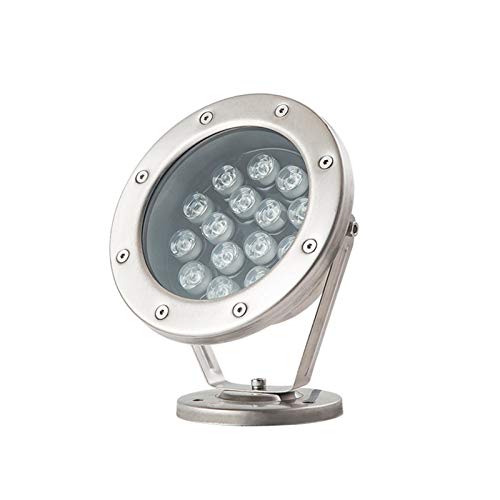 ASPZQ Lámpara LED Subacuática Luz del Punto de Dc24v Ip68 Fuente Paisaje del Estanque de Peces Hidrófugo Foco Piscina Multicolor Decoración navideña (Color : Yellow Light, Size : 36W)