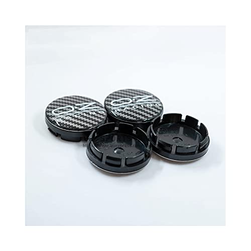 auspilybiber 4 Uds 56MM OZ Tapas de Cubo de Centro de Rueda de Coche de Carreras para Llantas Cubierta Antipolvo reemplazo de Fibra de Carbono Accesorios de Coche