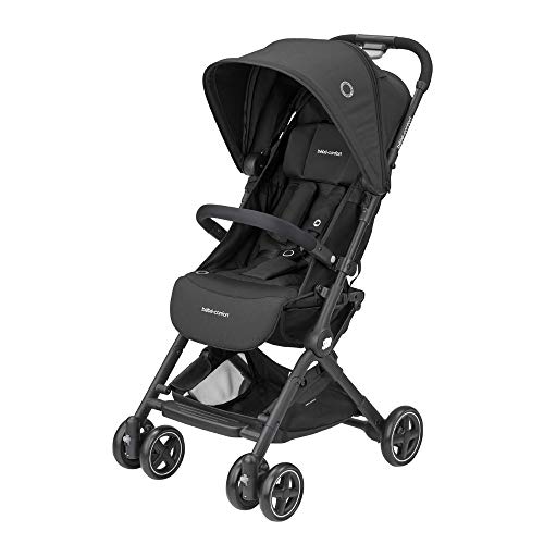 Bébé Confort Lara - Cochecito plegable ultra compacto, unisex para niños, desde el nacimiento hasta 3,5 años/0 – 15 kg Lara 7 kg Nero (Essential Black)