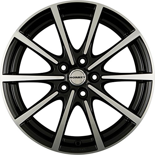 Borbet BL5 8 x 18 et 35 Círculo del perno 5 x 110 Hub centrado 72,5 BL5 80835110572.5bp, Negro Pulido