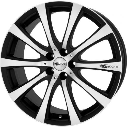 Brock B21 8 x 18 et 30 Círculo del perno 6 X 114 Hub 66,1 580069741 de centrado, black-matt front-polished