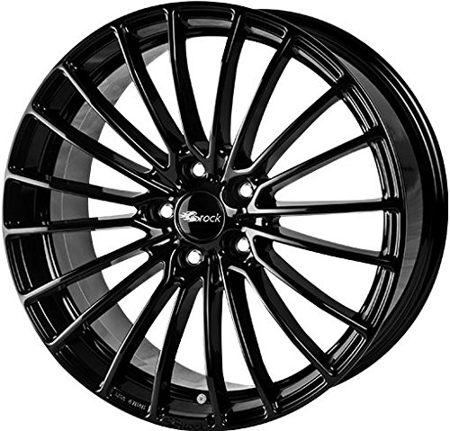 Brock B24 7 x 17 et 12 Círculo del perno 4 x 108 Hub centrado 65.1 580070214, Negro front-polished