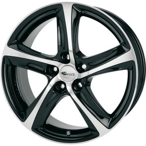 Brock B25 6,5 x 15 ET 44 Círculo del perno 5 x 108 Hub centrado 72,6 580070278, Negro front-polished