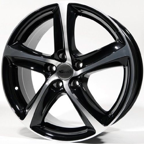 Brock B25 8 x 18 et 15 Círculo del perno 5 x 120 Hub centrado 76.9 580070318, Negro front-polished