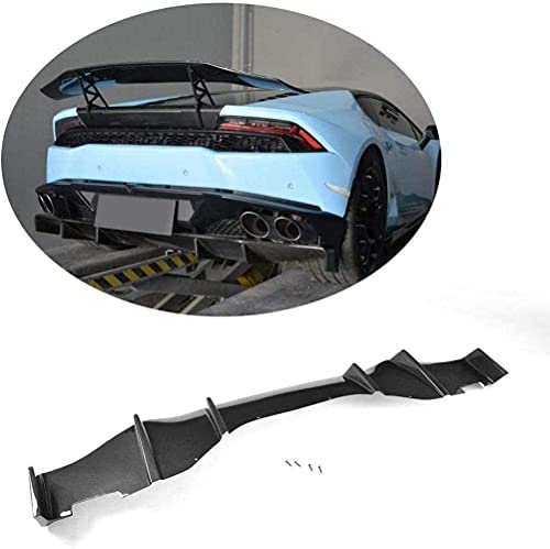 Buxcvo Difusor Trasero Apto para Lamborghini Huracan Lx800 Lx810 Coupe 2014-2018 Fibra de Carbono Real CF Kit de carrocería de alerón de Parachoques Inferior