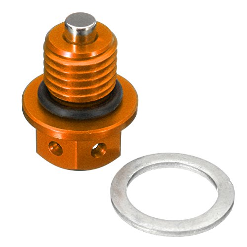 C-FUNN M12 X 1.5 CNC De Drenaje De Aceite Tapón para KTM 690 Duke 09-16 450 505 525 Sx/XC ATV Dirt Bik - Naranja