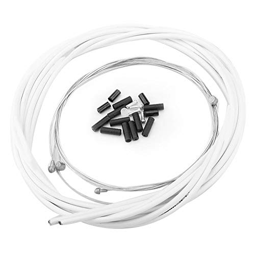 Cable de Freno de Bicicleta Cable de Freno Delantero Trasero Cable para reemplazo de MTB con Juego de Carcasa(Blanco)
