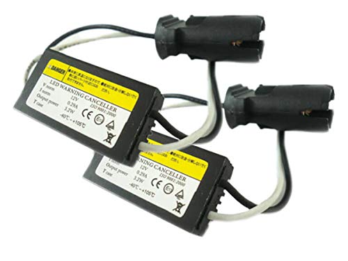 CARALL 2 filtros portalámparas Resistencia T10 W5W 12V LED Warning Canceller sin error luces de posición con disipador