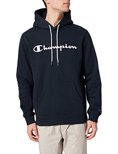 Champion Legacy Classic Logo Sudadera con Capucha, Azul Marino, XXL para Hombre