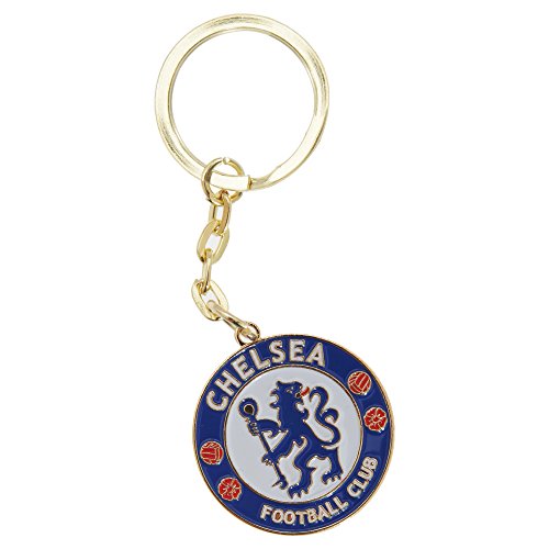 Chelsea FC Official - Llavero de metal con escudo del equipo (Talla Única/Azul/Blanco)