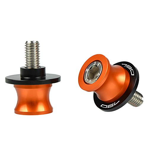 CNC Aluminio Diabolos M10*1.5 Basculante de Deslizadores Tornillos del Soporte para K-T-M Duke 790 2017-2019/K-T-M 790 Adventure Adventure R Adventure S 2019-Naranja