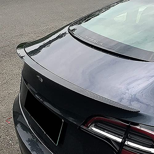 Coche ABS Fibra Carbono Alerón Trasero, para Tesla Model 3 2016-2020 2021 Trasero Techo Maletero Spoiler Cola Lip Spoiler