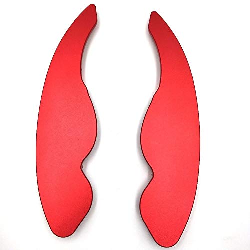 Coche Volante Volante de aluminio Mayúspes de remolque Cambieders Ajuste para Land Rover Range Rover Evoque Discovery Sport Jaguar XF XJ XJL Decorativos para coche (Color : Red)