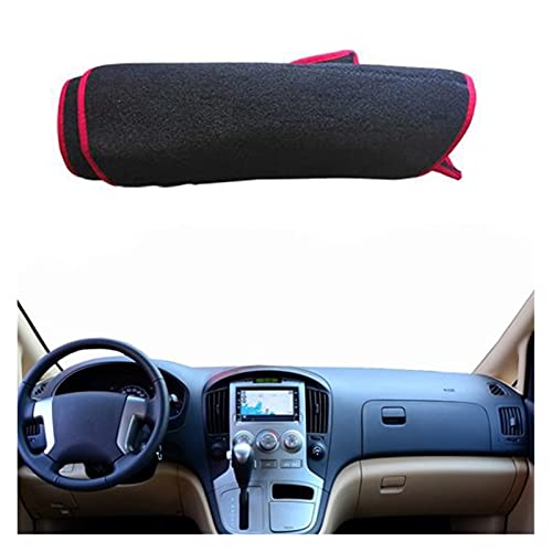 Dashmats Cubiertas Alfombrilla De Salpicadero Interior De Coche para Hyundai ILoad H1 H-1 H300 I800 IMax Grand Starex 2008-2018 2019 LHD RHD Salpicadero Almohadilla Protectora (Color : LHD Red)