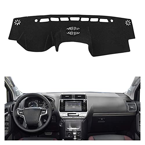 Dashmats Cubiertas Cubierta Interior Para Salpicadero Coche Cojín Para Sombrilla Alfombrilla Para Salpicadero De Coche Para Toyota Land Cruiser Prado 2018 2019 Salpicadero Del CojíN ( Color : Negro )