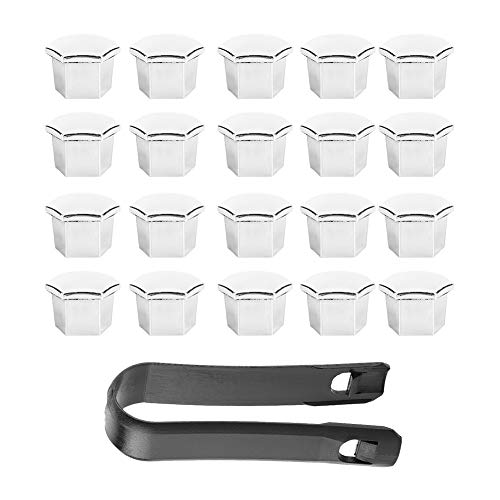 Dingln 20pcs Tuerca De La Rueda del Borde De La Cubierta De Neumático Tapón De Tuerca Decoración Compatible con P-e-u-g-e-o-t 307 308 408 206 207