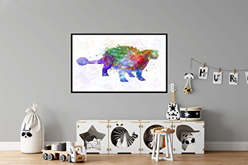 Dinosaurios en Acuarela Ankylosaurus Papel Fotográfico 30x40 cms