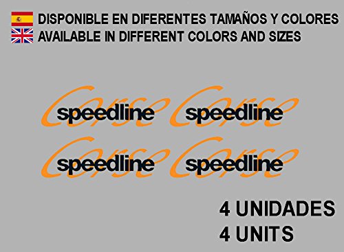 Ecoshirt QZ-3THQ-RC3O Pegatinas Speedline Corse Llanta Wheel F102 Stickers Aufkleber Decals Autocollants Adesivi, Negro