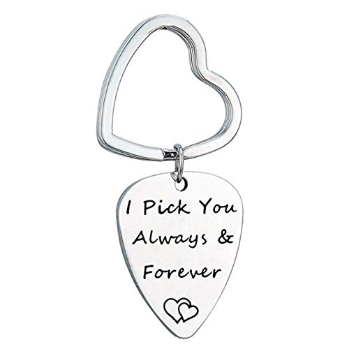 Epinki Acero Inoxidable Llavero Corazón I Pick You Always & Forever Plata Llavero para Mujer y Hombre