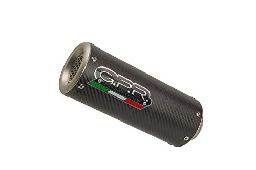 ESCAPE GPR EXHAUST SYSTEMS ES.112 TUNING SPORT M3 CARBON L.200mm DIAM.100mm (BODY-CORPO) SILENCIOSO UNIVERSAL PARA MOTO HOMOLOGADO M3 CARBON MOTO 3 WORLD CHAMPION REPLICA DIAMETRO INTERNO CONEXTION 6