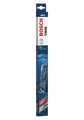 Escobilla limpiaparabrisas Bosch Twin 400U, Longitud: 400mm – 1 escobilla limpiaparabrisas para el parabrisas frontal