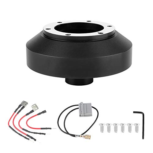 EVGATSAUTO Adaptador de cubo del volante, volante Adaptador de cubo de liberación rápida de 6 orificios Kit Boss Apto para N-issan 350Z 370Z Amada Versa